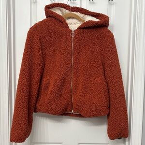 Me Jane Sherpa Hoodie Jacket XL Zip Up